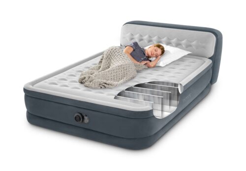 Mjondolo Intex Queen Size Airbed Fiber-Tech & Built In Pump