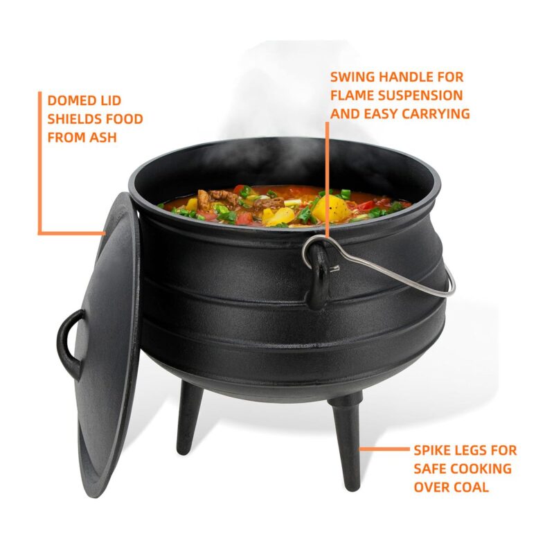 5 Di-CanaCana No. 3 Cast Iron Potjie Pot 7.8 Liter