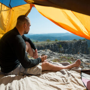 Lightweight Outdoor Camping Tent for 2 People - Orange