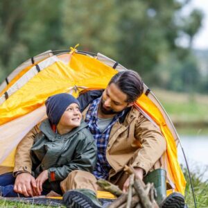 Lightweight Outdoor Camping Tent for 2 People - Orange