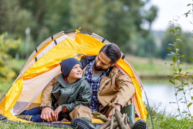 Lightweight Outdoor Camping Tent for 2 People - Orange