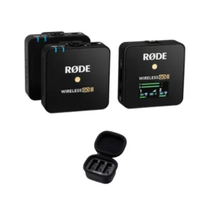 Rode wireless go ii 2 person compact digital wireless microphone system recorder with charging case kit 2 4 ghz black