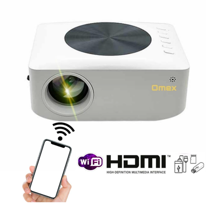 DUPELEC Mini Projector, Portable Phone Projector 1080P Full HD R700