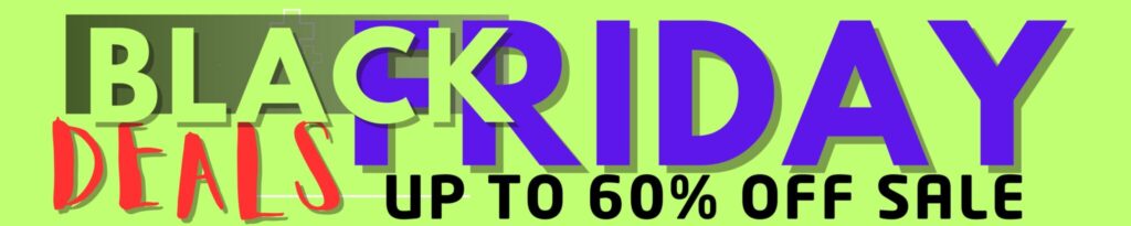 Black and White Modern Black Friday Sale Banner Landscape
